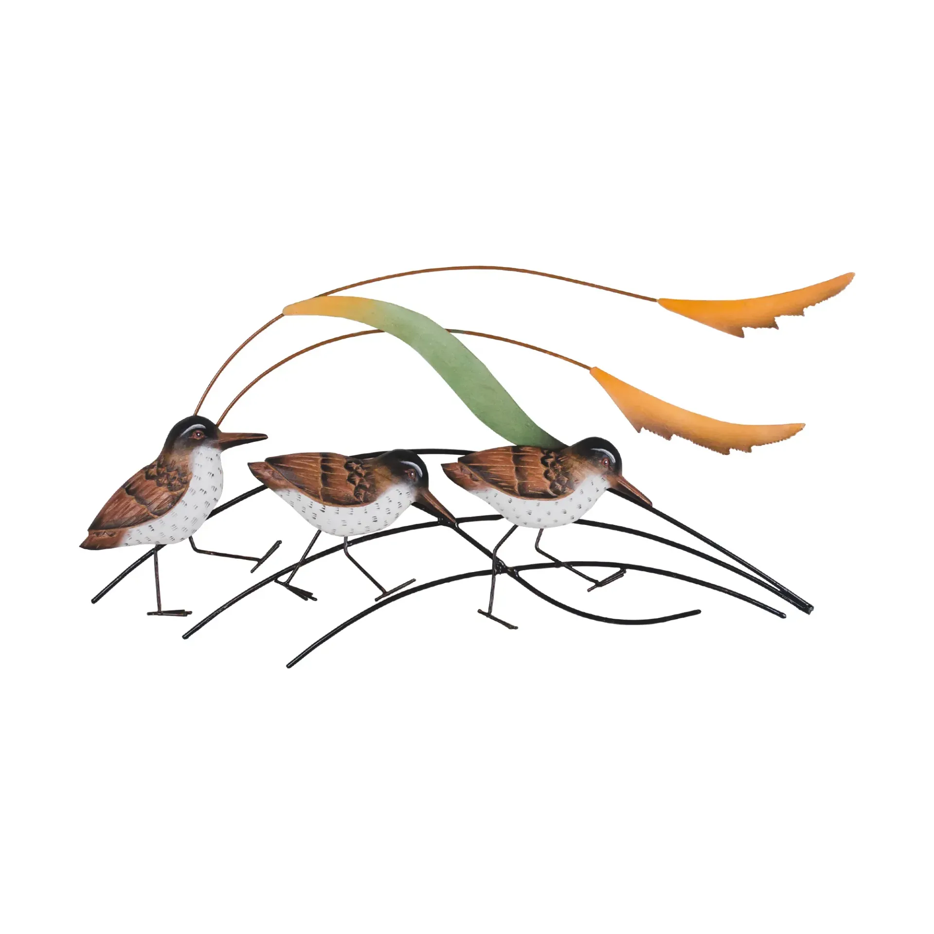 Small Sandpiper Wave Metal/Wood Wall Art