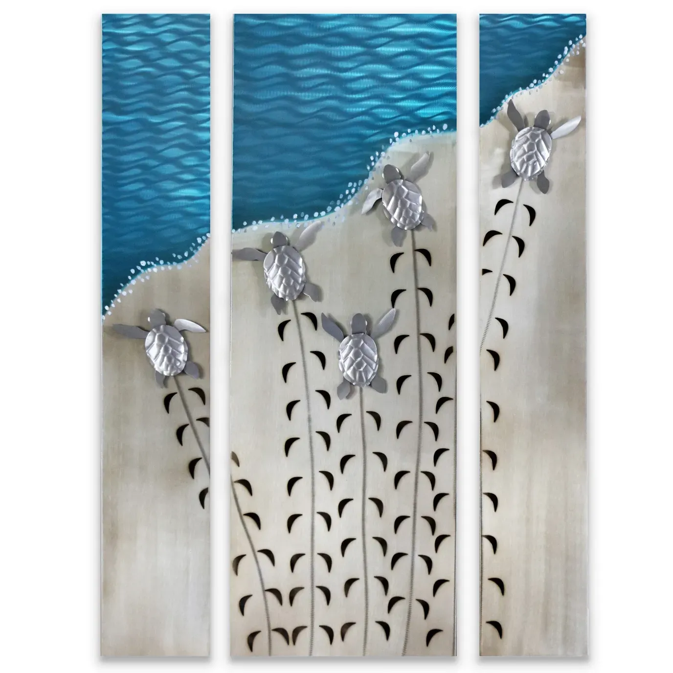 Making Tracks (3 piece) Stainless Steel Metal Wall Art