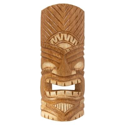 Carved Tiki Mask in Bamboo Color GI M-1337