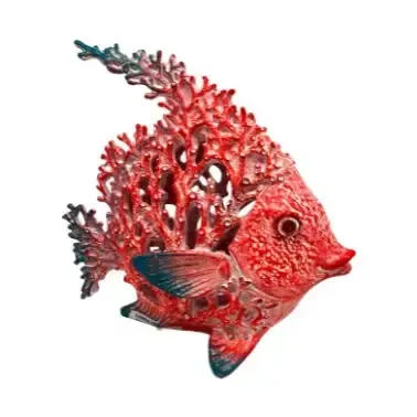 Red Coral Fish Figurine KK C-2427