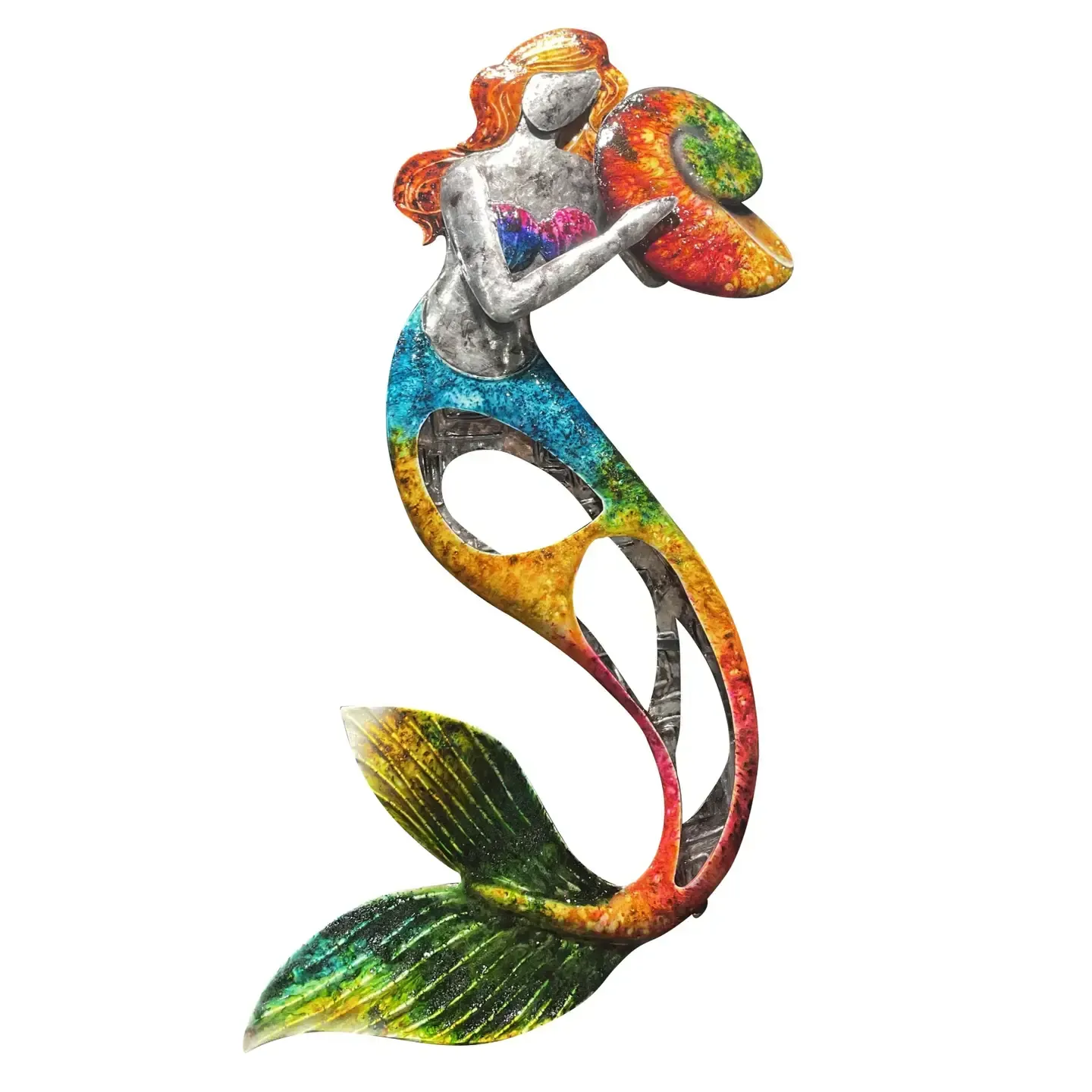 Mermaid Multi Color Silver 3D Wall Décor KK MCS-12M