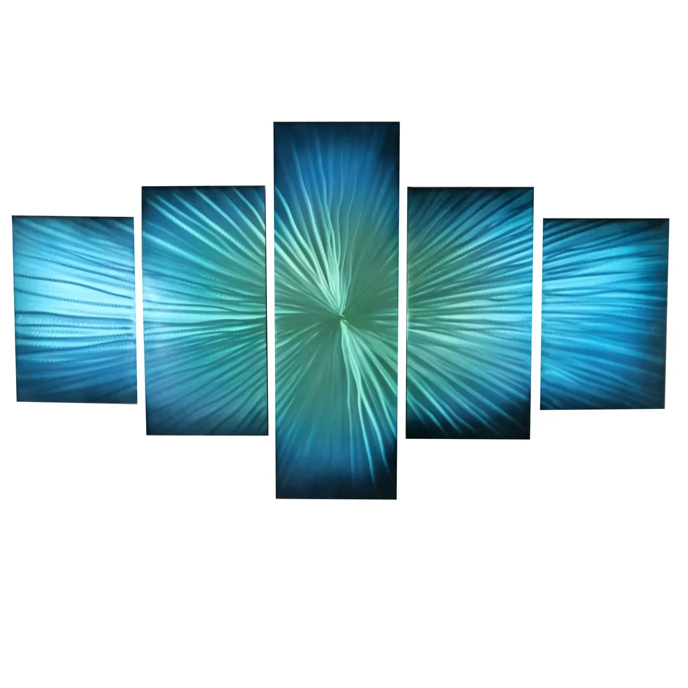 Bursting Columns (5 panals) Stainless Steel Wall Art