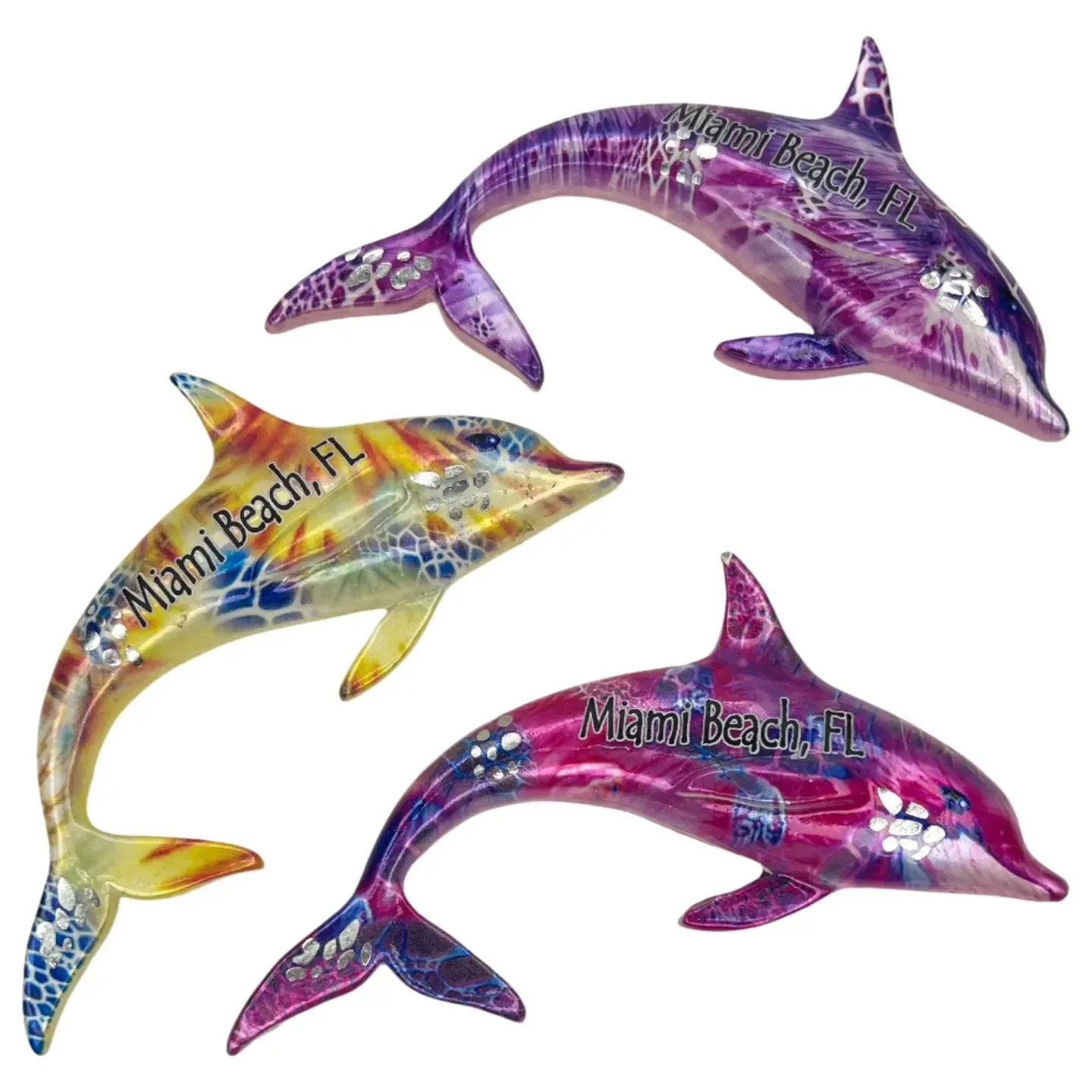 Silver Trimmed Dolphin Magnet KK C-2520-DOL