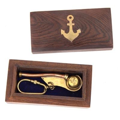 Boatswain Whistle Key Ring w/ Box GI U-1941