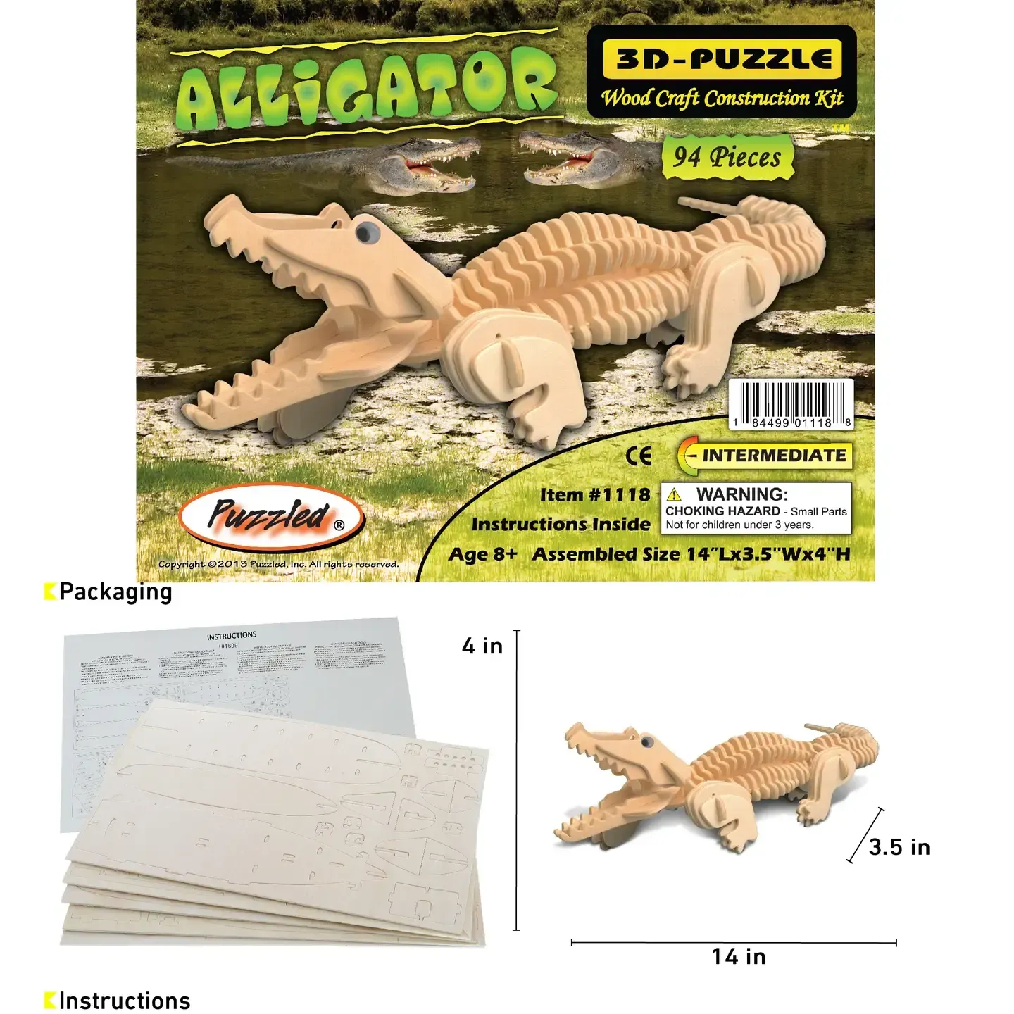 3D Puzzle Alligator