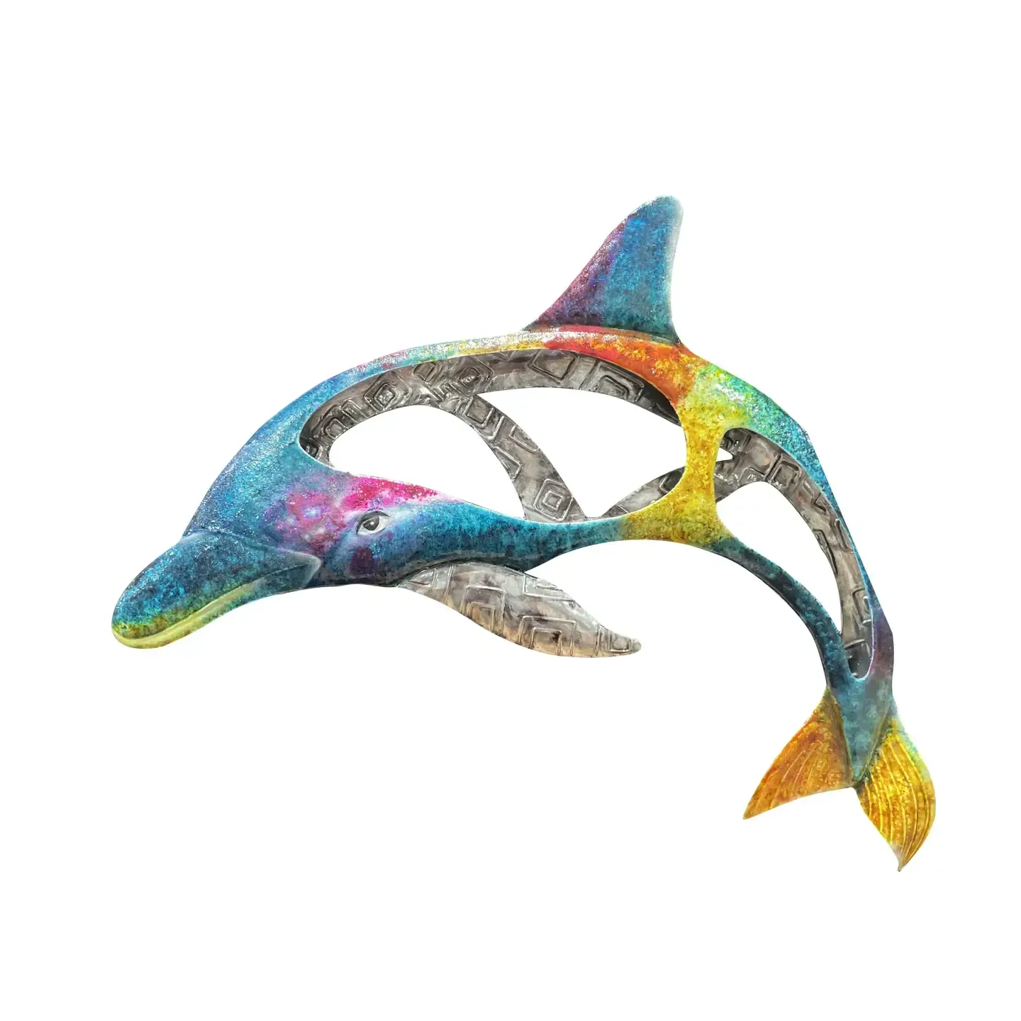 3D Dolphin Metal Wall Art KK MCS-11D