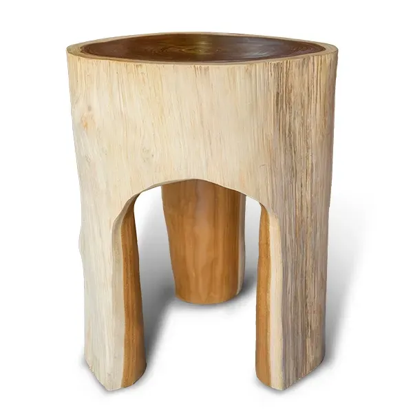 Teak Natural Stool 3 Legs