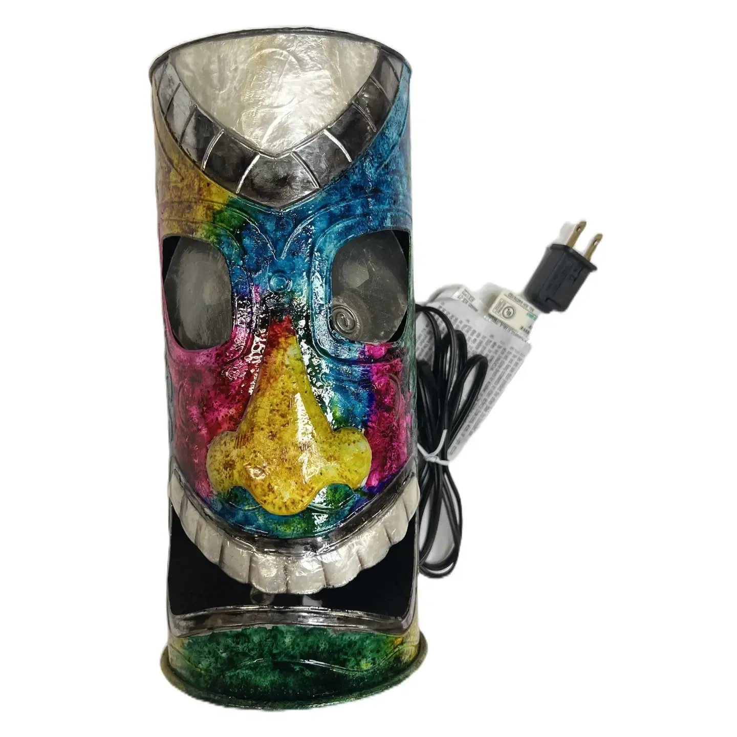Small Tiki Pole Multi White Elegance Tabletop KK MWE-TK2L
