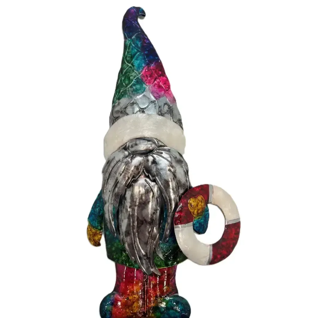 KK MWE-33GN Multi White Elegance Gnome Metal Wall Art