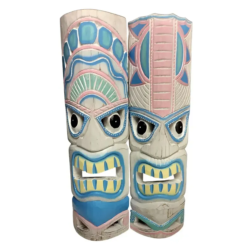 Pastel Blue Tiki Mask 20