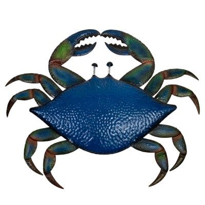 Blue Metal Wall Crab 34 1/2