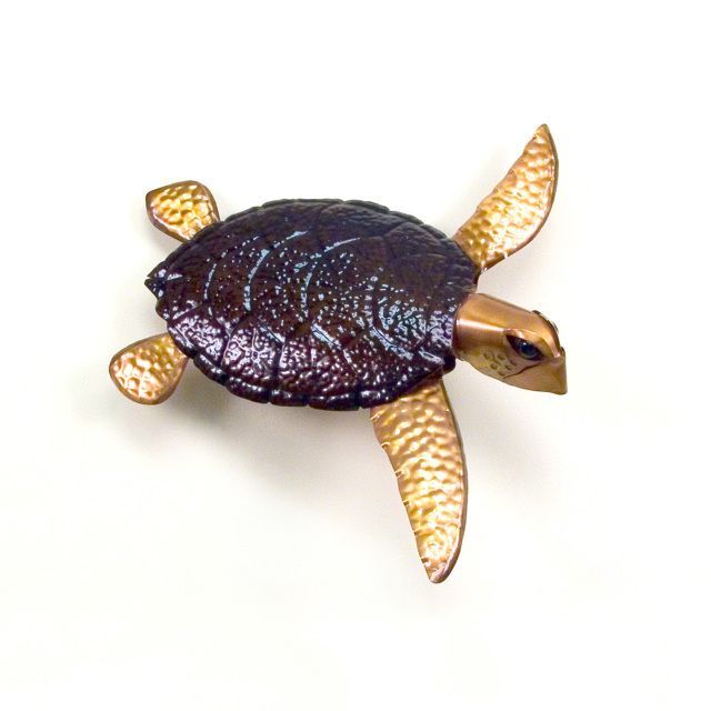Sea Turtle Looe Key Wall Copper/Stainless Steel Metal Wall Art