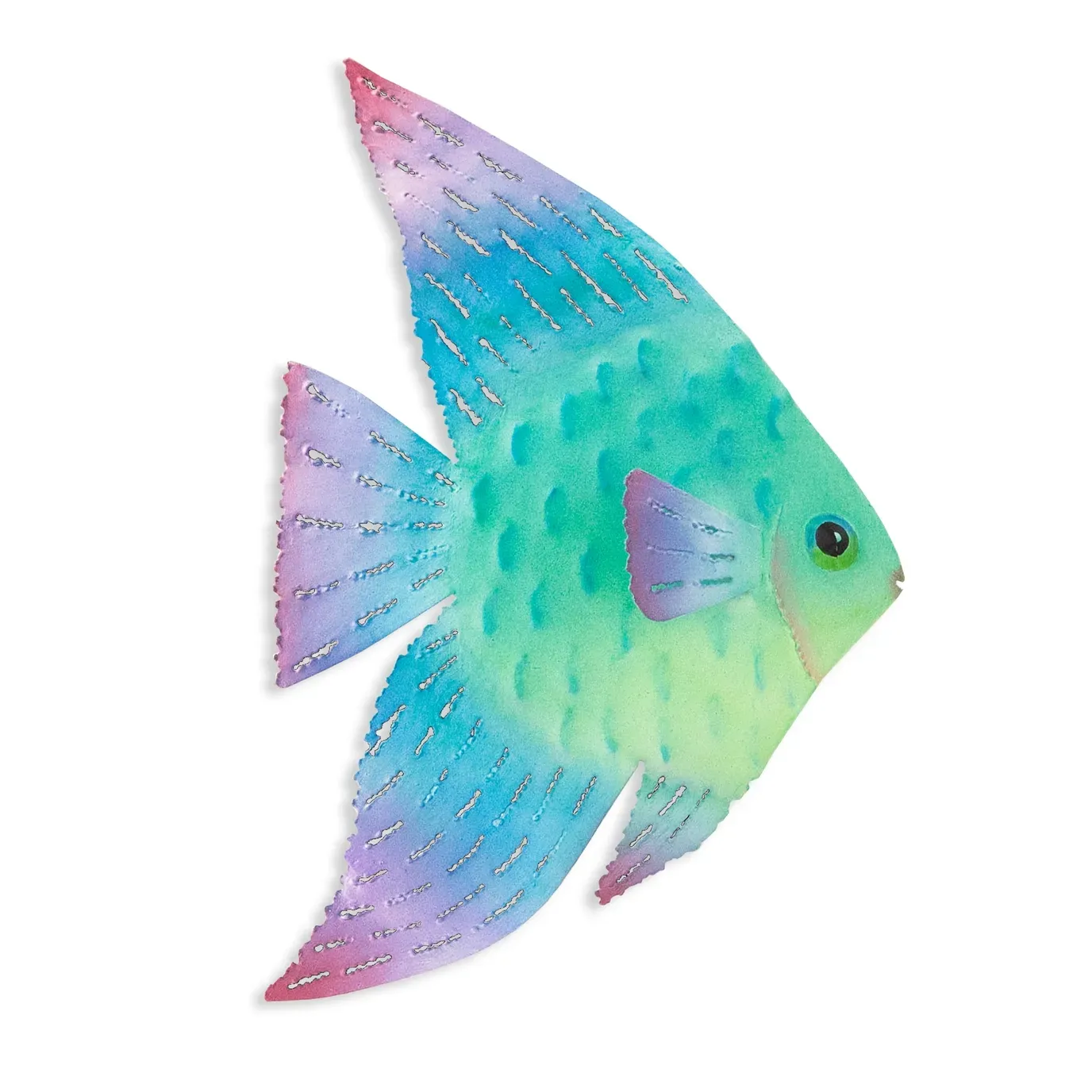 Patio Angelfish Facing Right Patio Safe Metal Wall Art