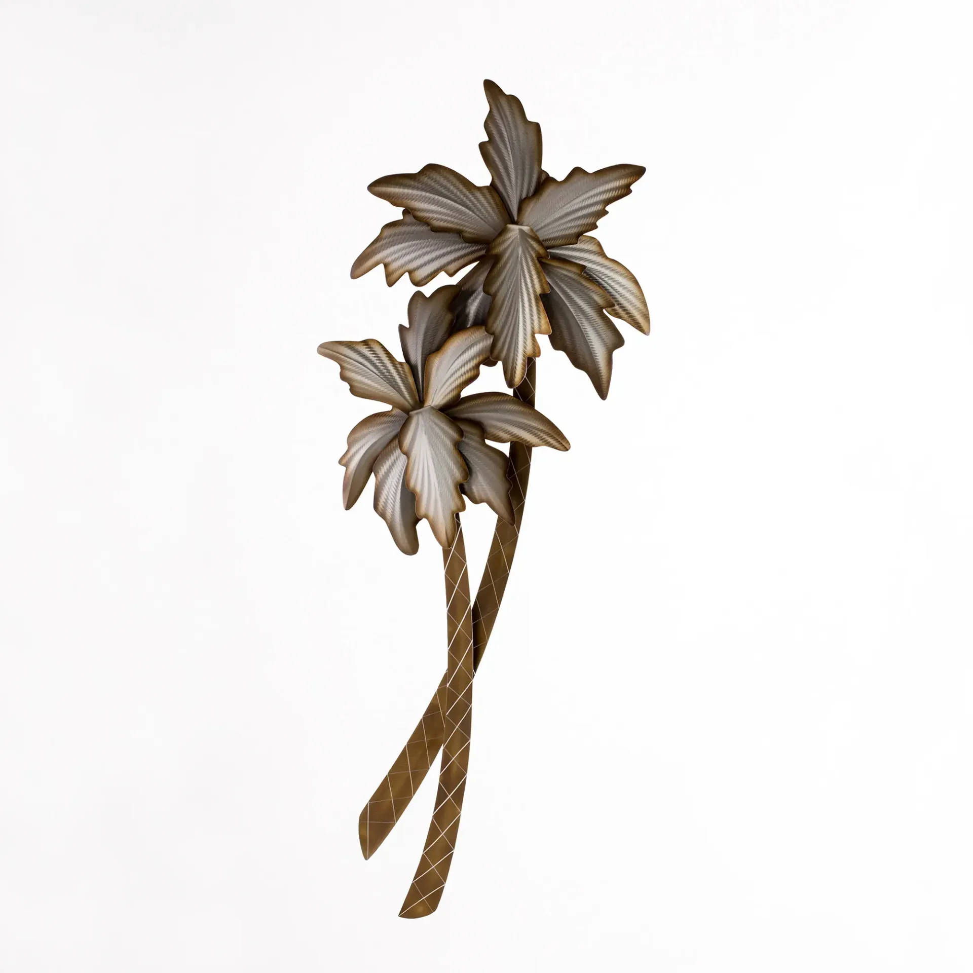 Palm Trees Face Left Metal Wall Art