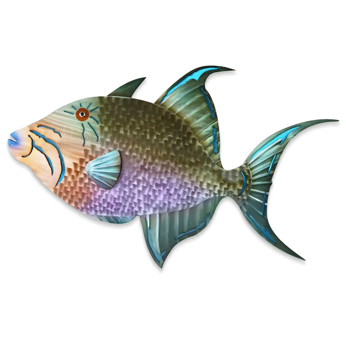 Trigger Fish Stainless Steel Metal Wall Art