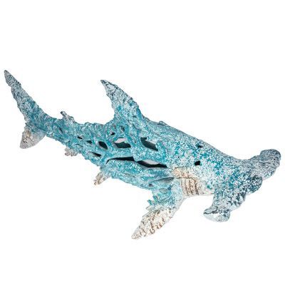 Aqua Coral-Look Hammerhead Shark GI WW-567