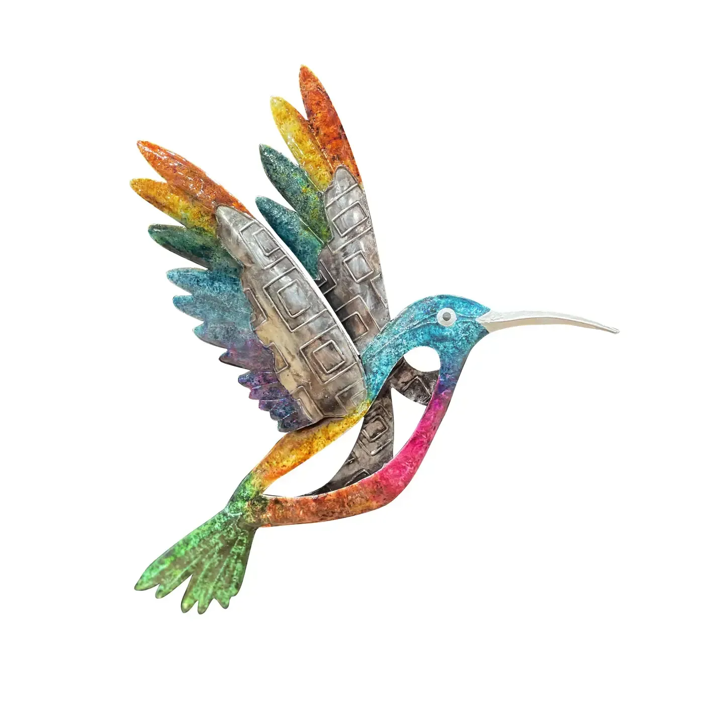 Hummingbird Multicolor Silver 3D Wall Decor KK MCS-05H
