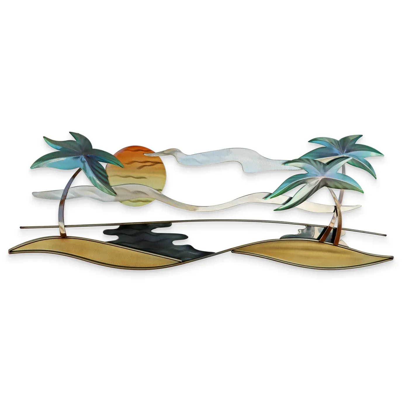 Tropical Beach Metal Wall Art