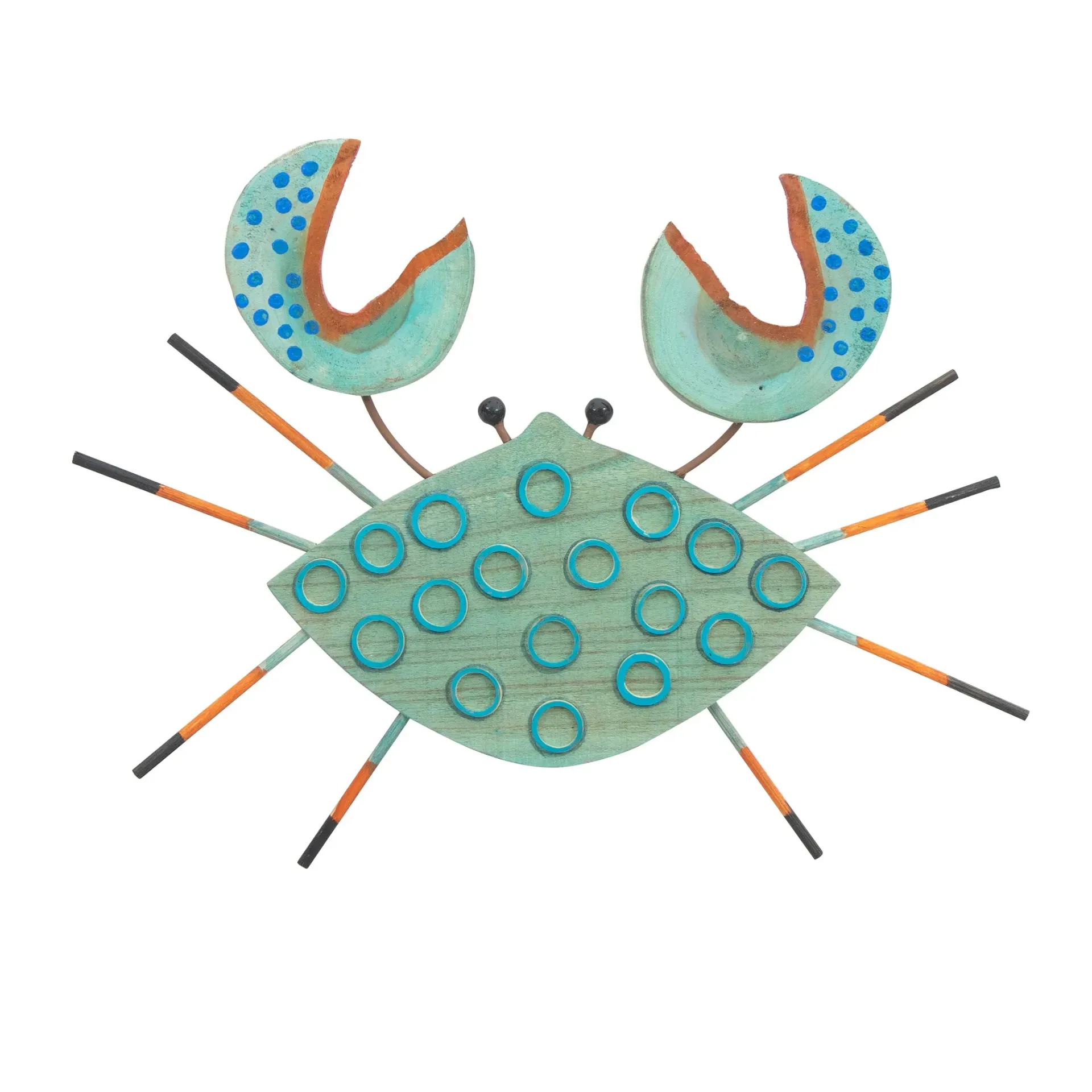 Blue Crab Large Beach Junk Junk Wall Decor