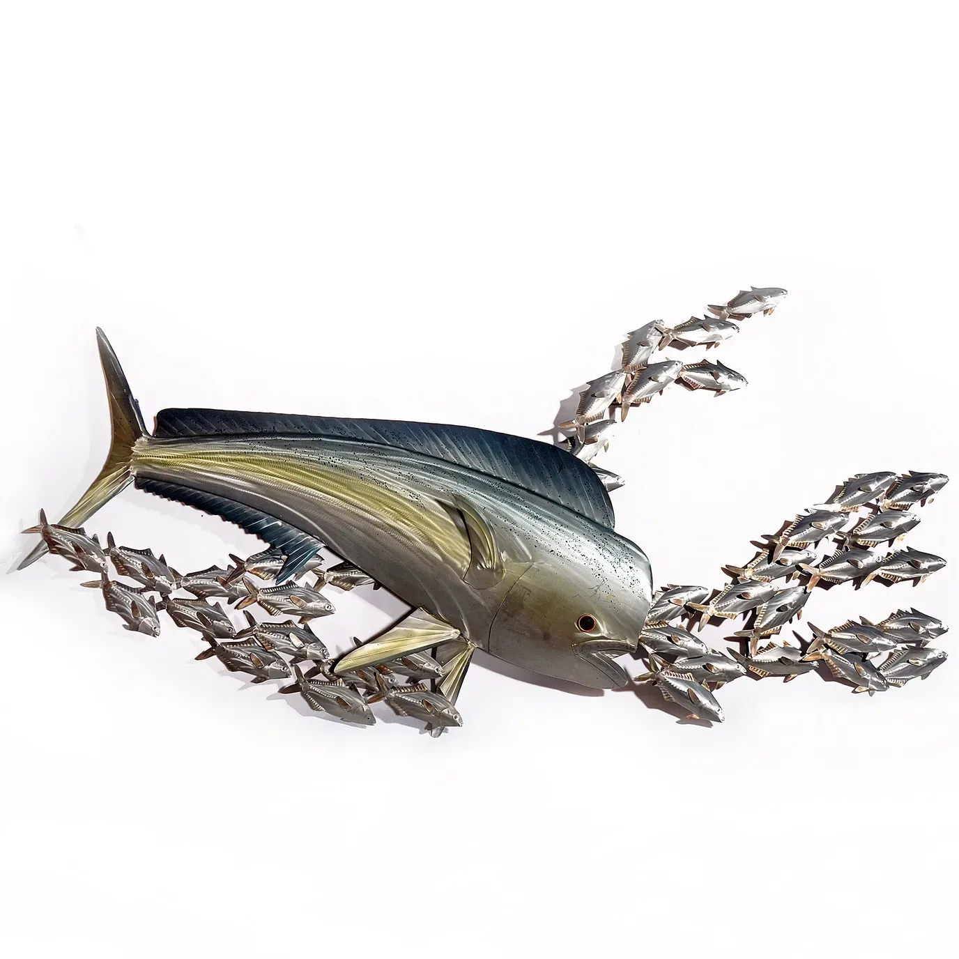 Mahi-mahi Attack (Stainless Steel) Wall Art
