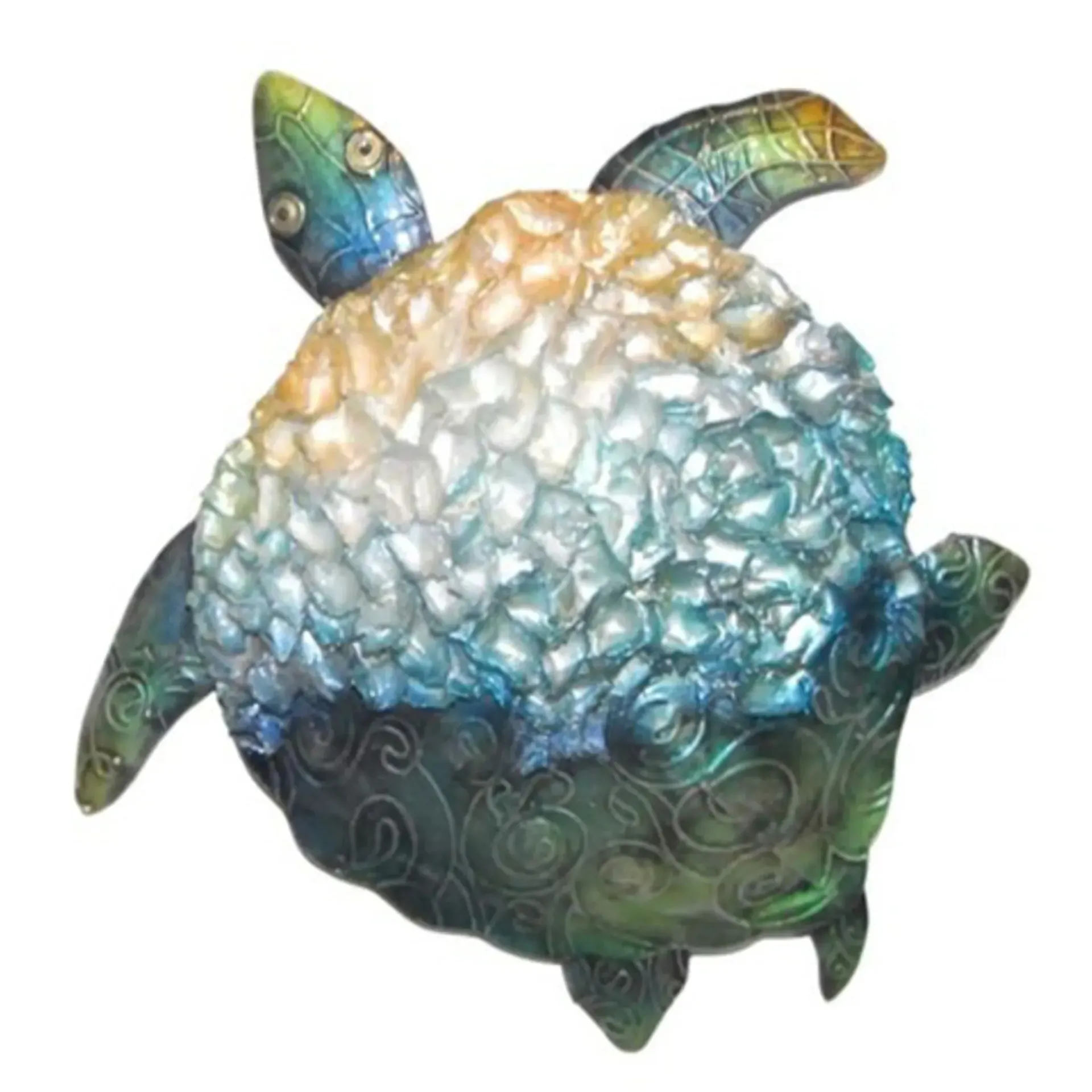 Capiz Turtle Large Ruffled Metal WD