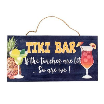 Tiki Torches Lit Sign GI W-9622