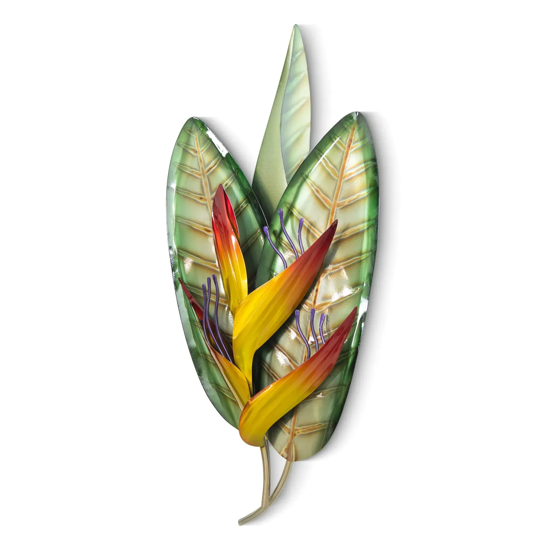 Heliconia Small Stainless Steel Metal Wall Art