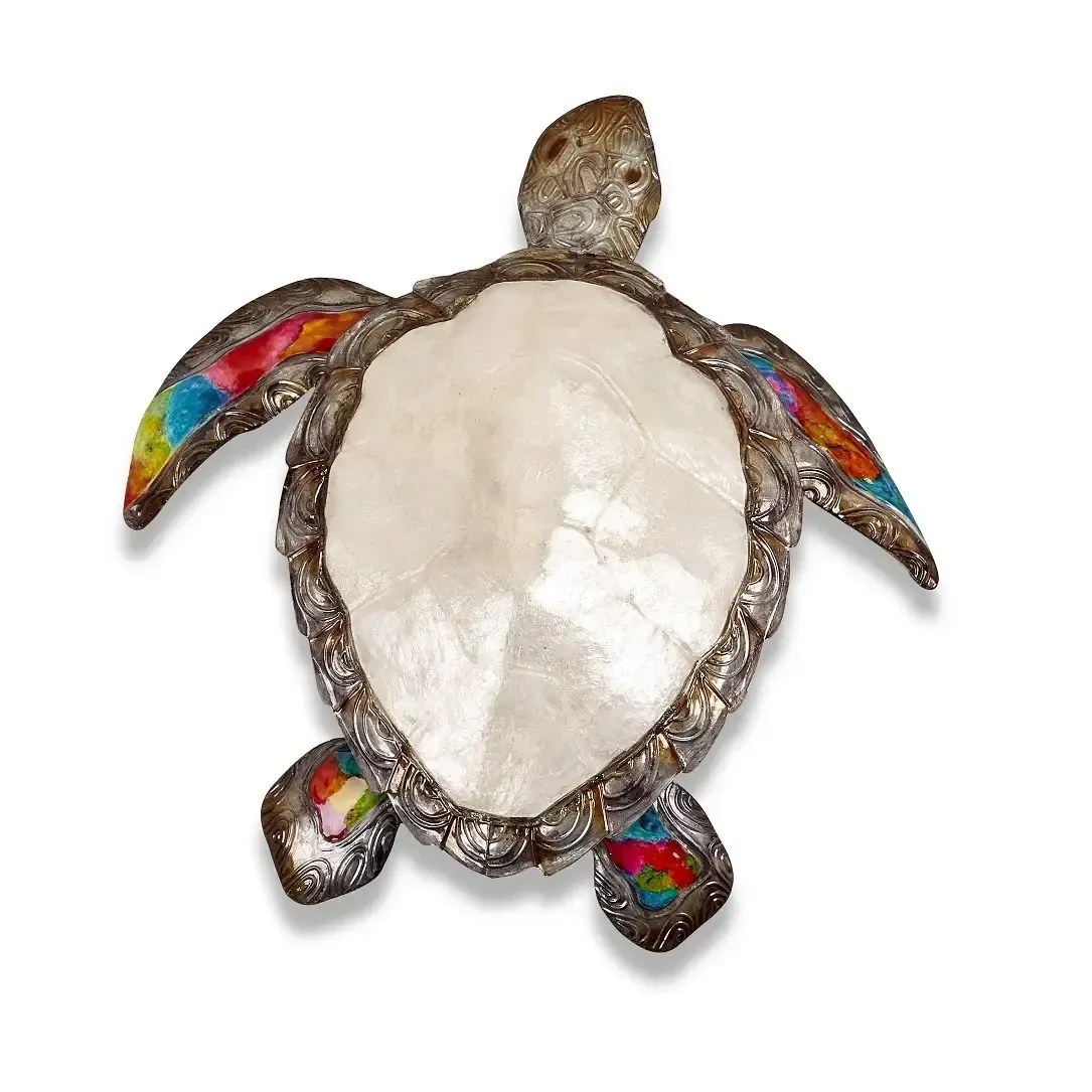 Turtle Multi White Elegance Wall Decor KK MWE-09T