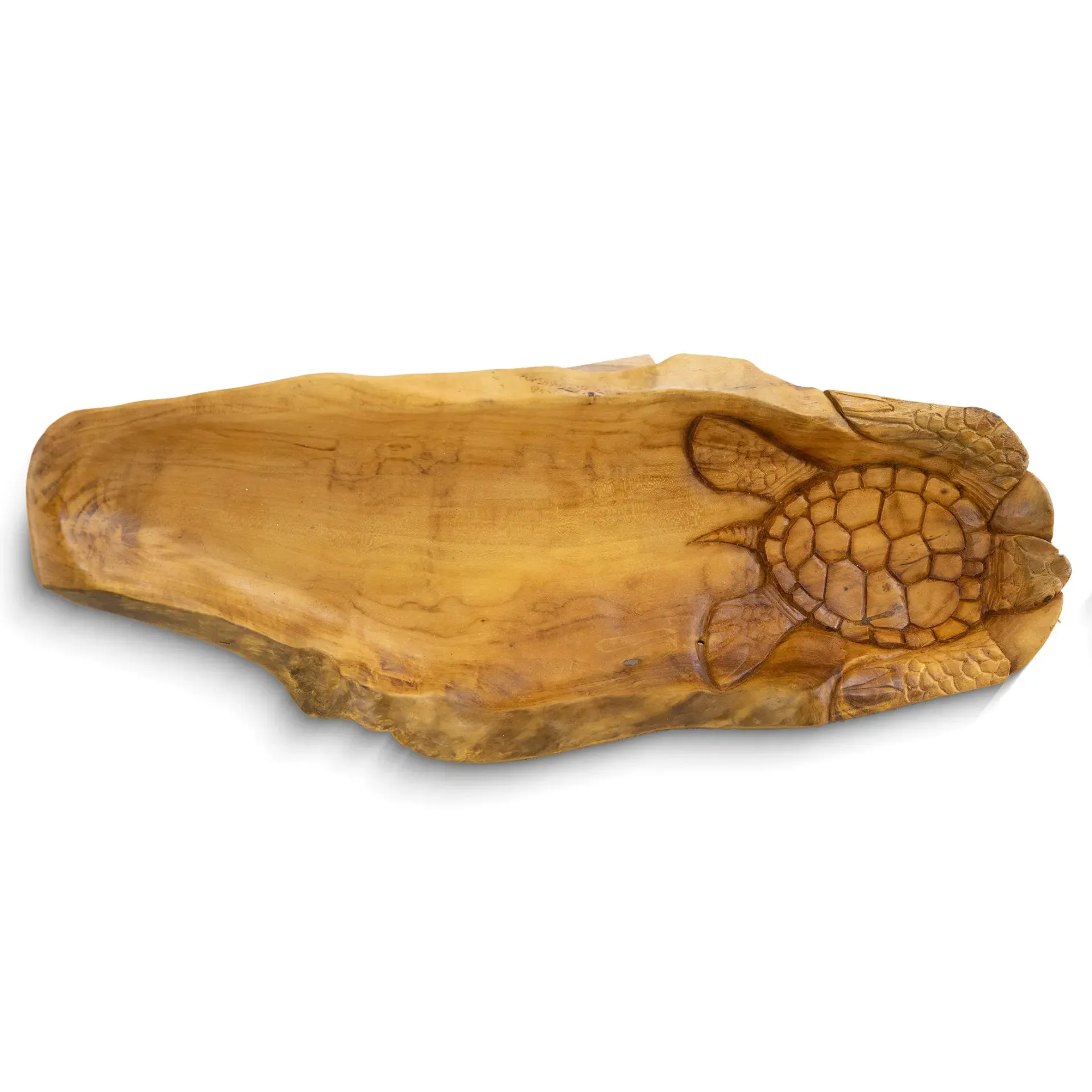 Turtle Long Bowl 50x15cm Teak Sempolan