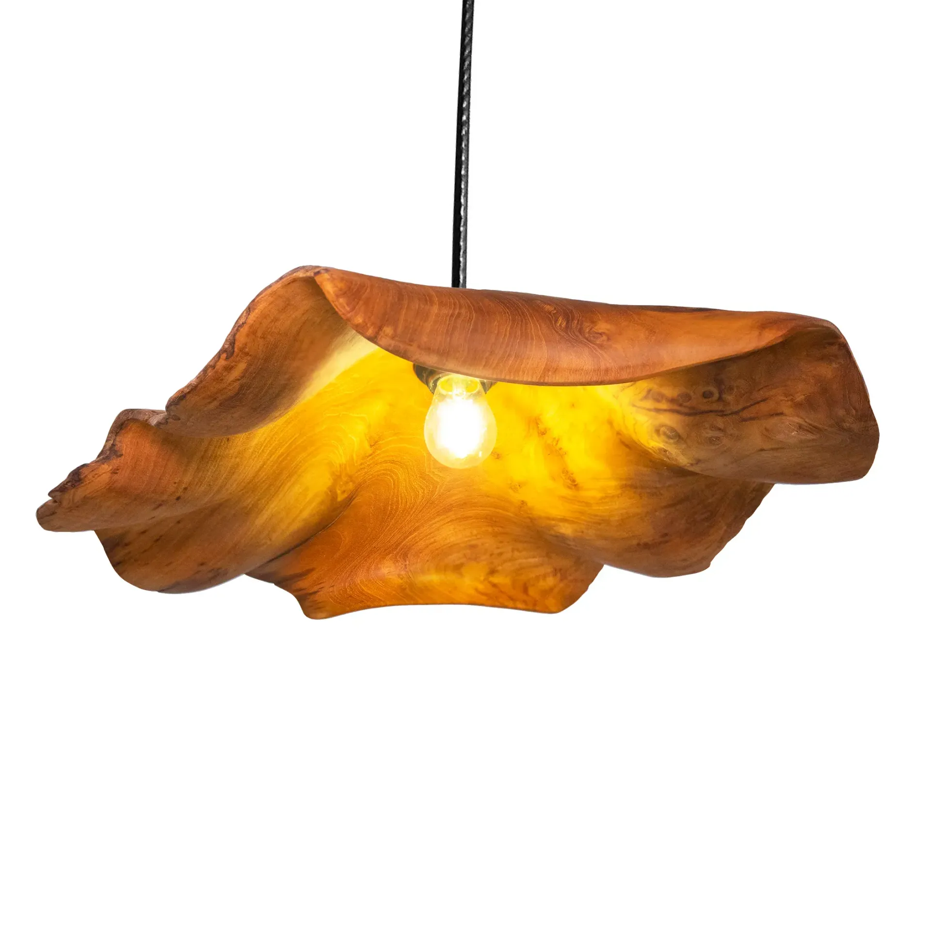Teak Pennant Lamp Large