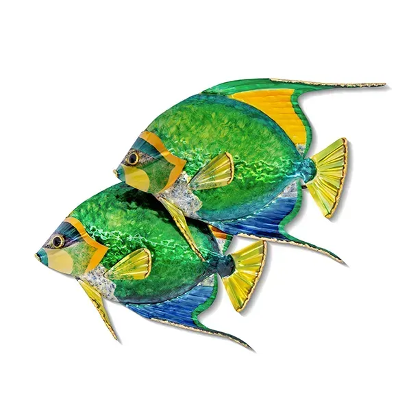 Queen Angelfish Pair Metal Wall Art