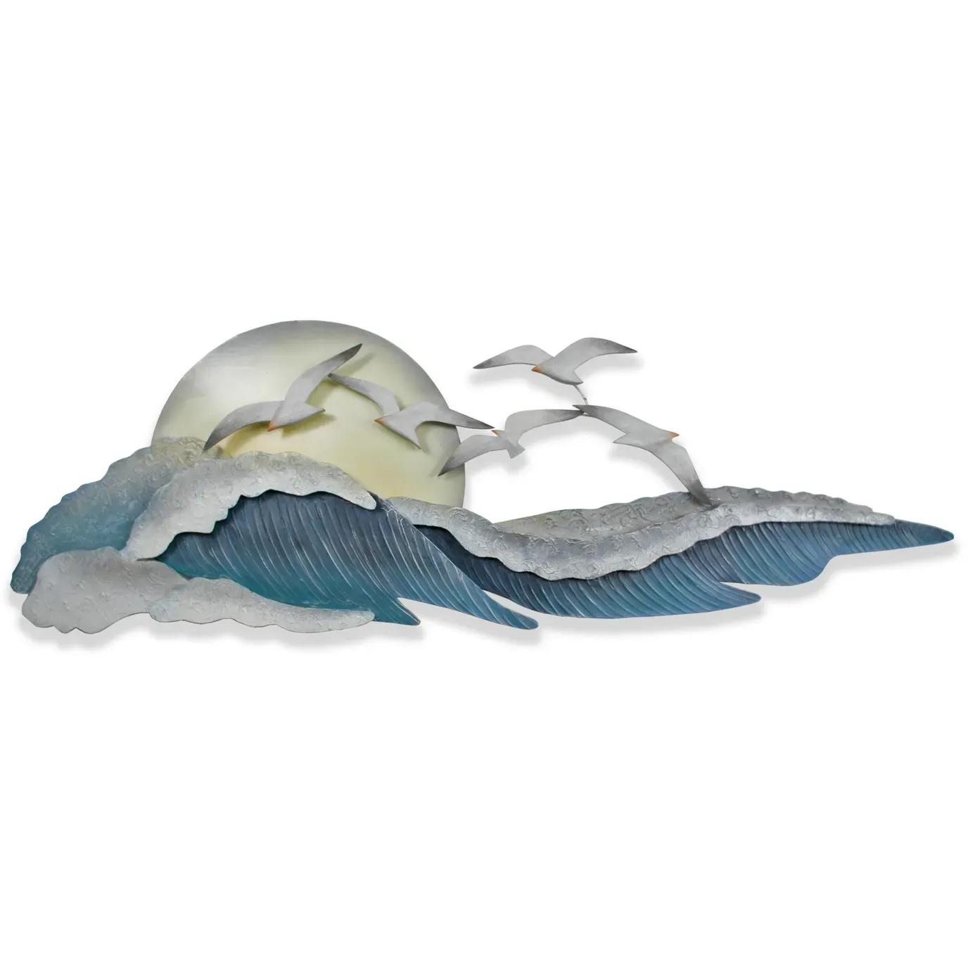 Seagull Waves Wood/Metal Wall Art