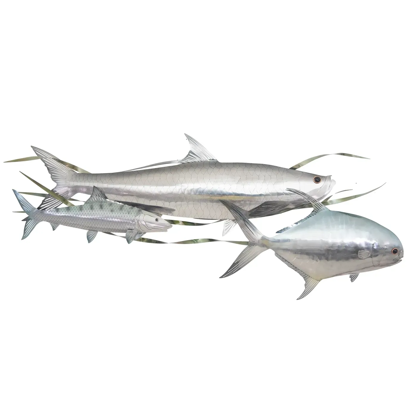 Keys Slam (Tarpon, Bonefish, Permit) Stainless Steel Metal Wall Art