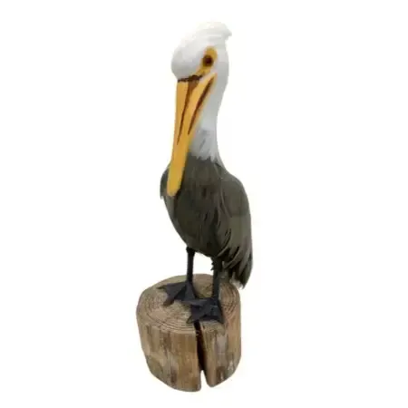 Feathery Pelican on Log - Small KK N-1397F-XS-PEL