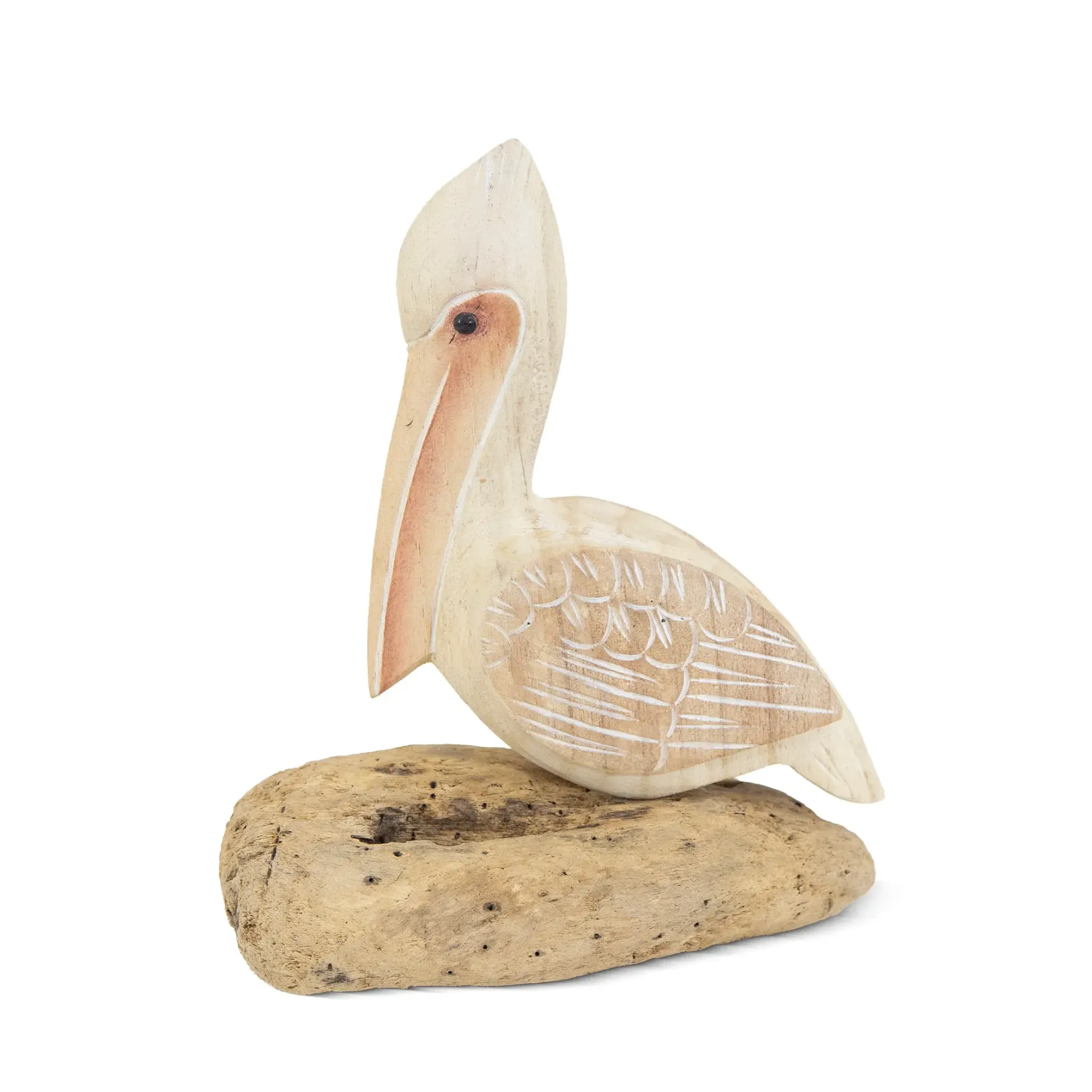Pelican on Driftwood - Soft Tabletop