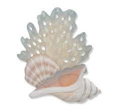 Shells & Fan Metal/Wood Wall Decor