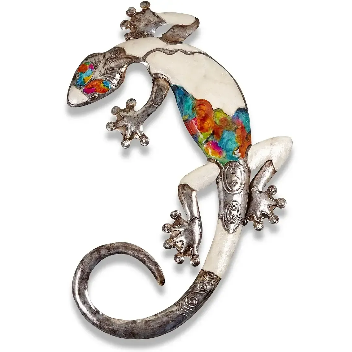 Gecko Multi White Elegance Wall Decor KK MWE-01G