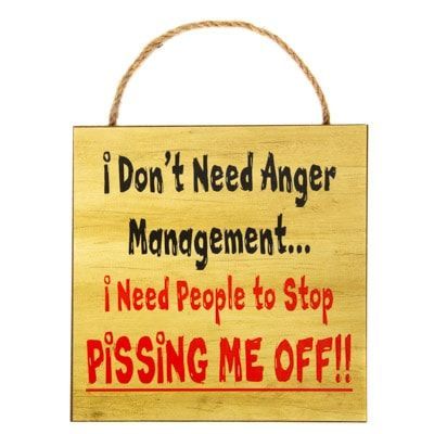 Anger Management Sign GI W-9450