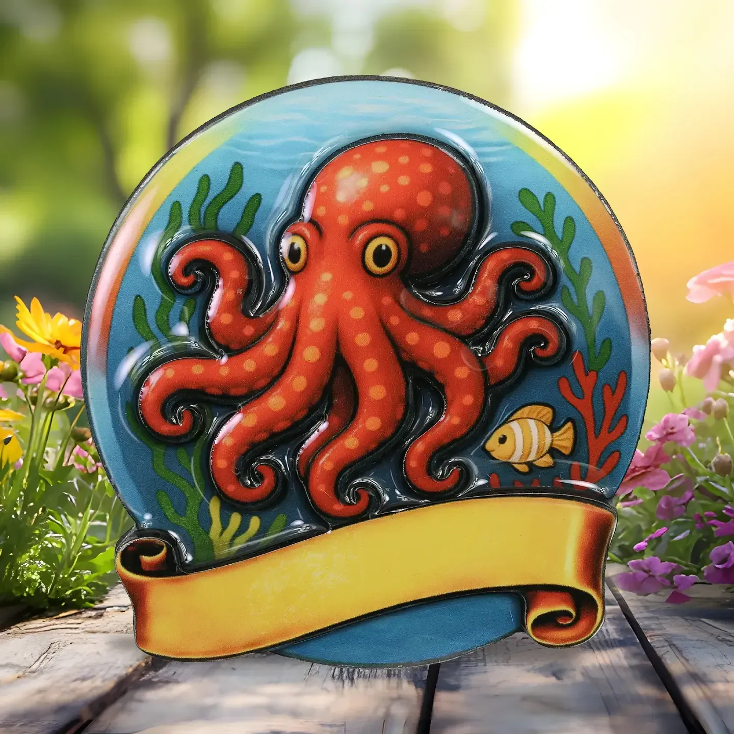 MDF Epoxy Magnet - Octopus