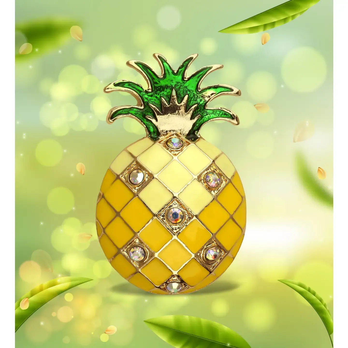 Gold Sparkling Magnet - Pineapple