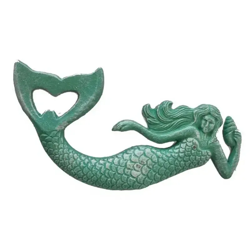 Aqua Mermaid Cast Iron Bottle Opener 7