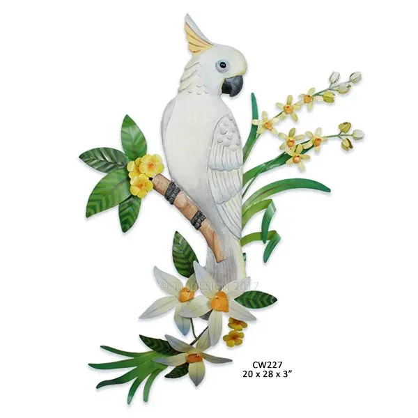 Cockatoo Metal/Wood Wall Art