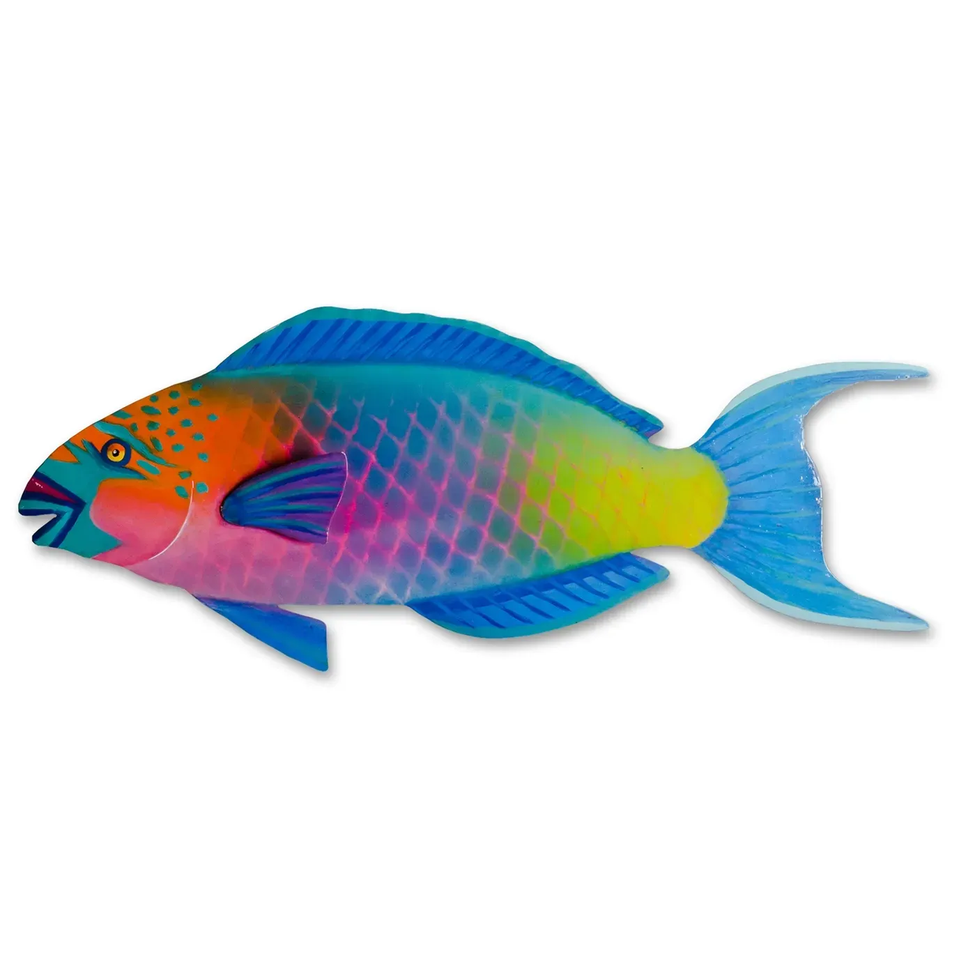 Parrot Fish Patio Safe Metal Wall Art