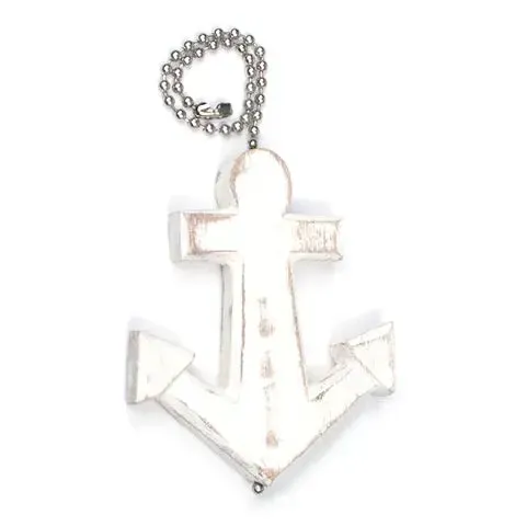 Anchor Whitewashed Fan Pull