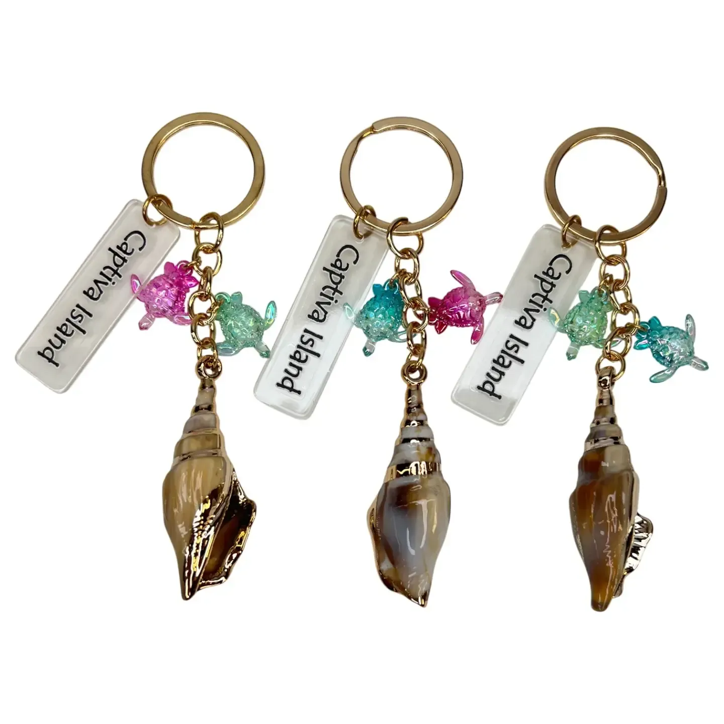 Gold Shell Keychain KK T-2507