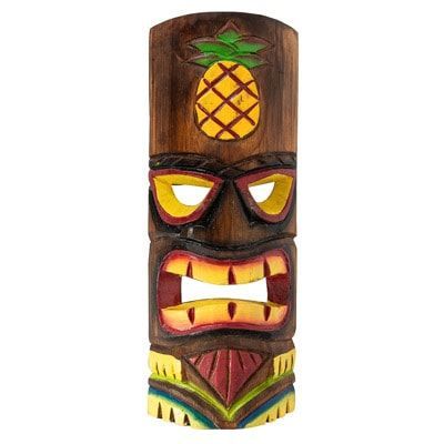 Carved Tiki Mask w/Pineapple GI M-1322