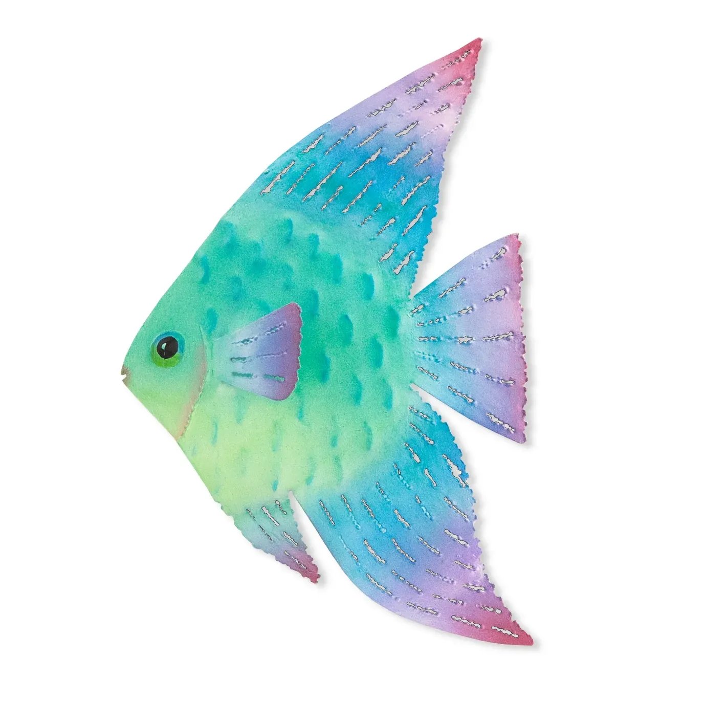 Patio Angelfish Facing Left Patio Safe Metal Wall Art