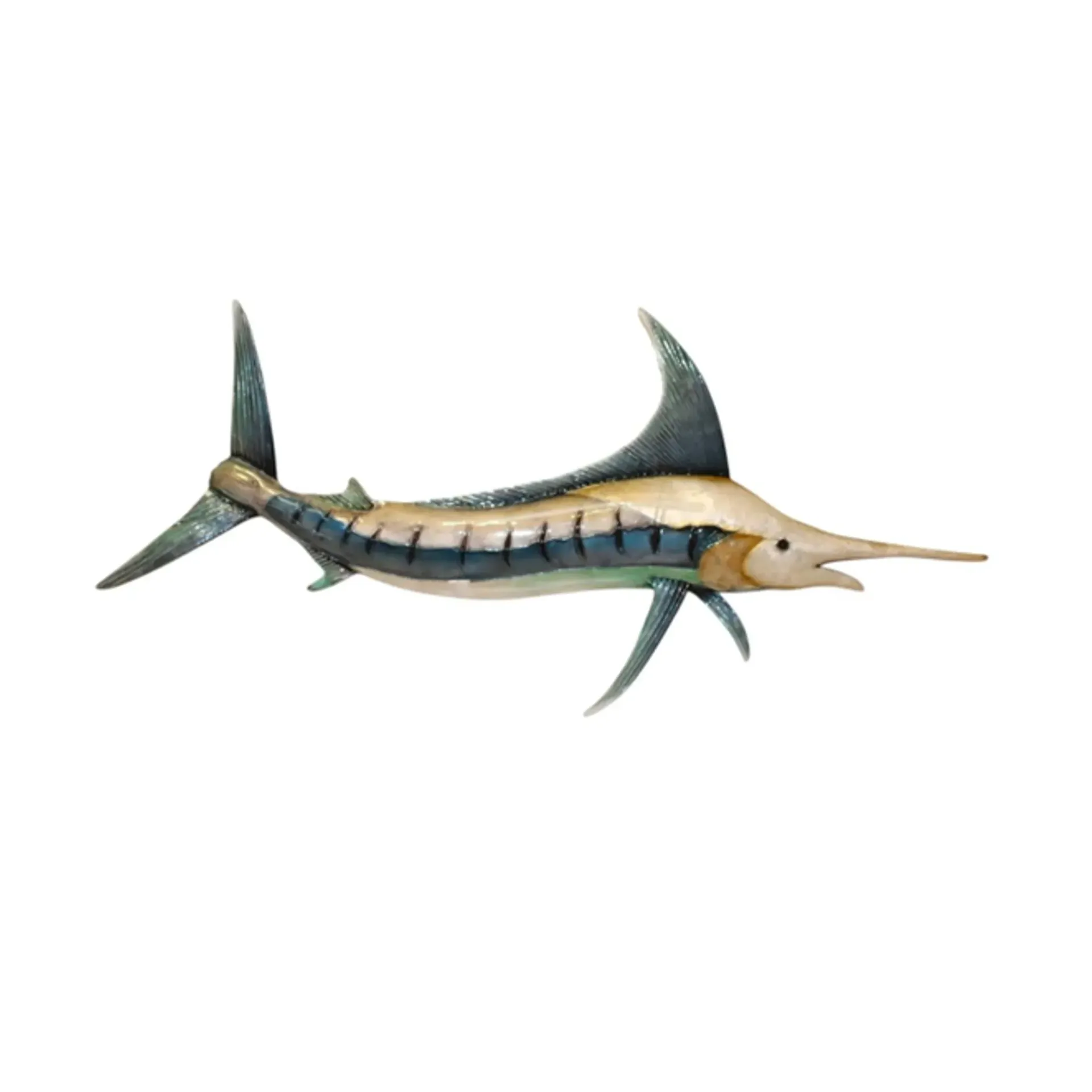 Capiz Marlin Metal Wall Decor