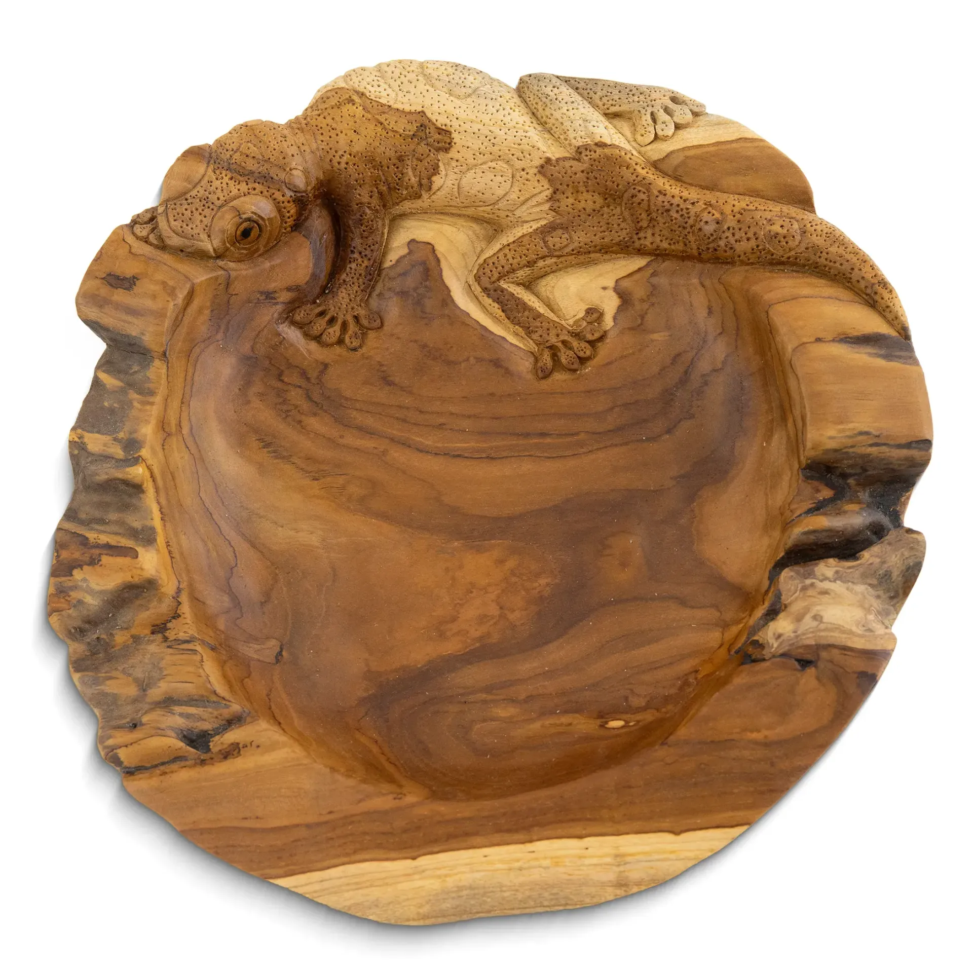 Lizard Teak Bowl 40cm Round
