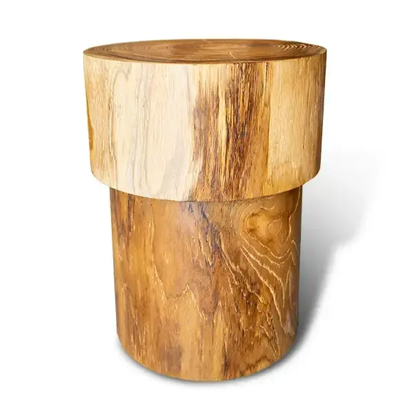 Teak Stool w/ Finishing Rustic